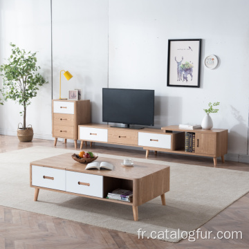 Recycler le meuble de télévision en bois moderne/meuble de télévision en bois avec meuble de salon